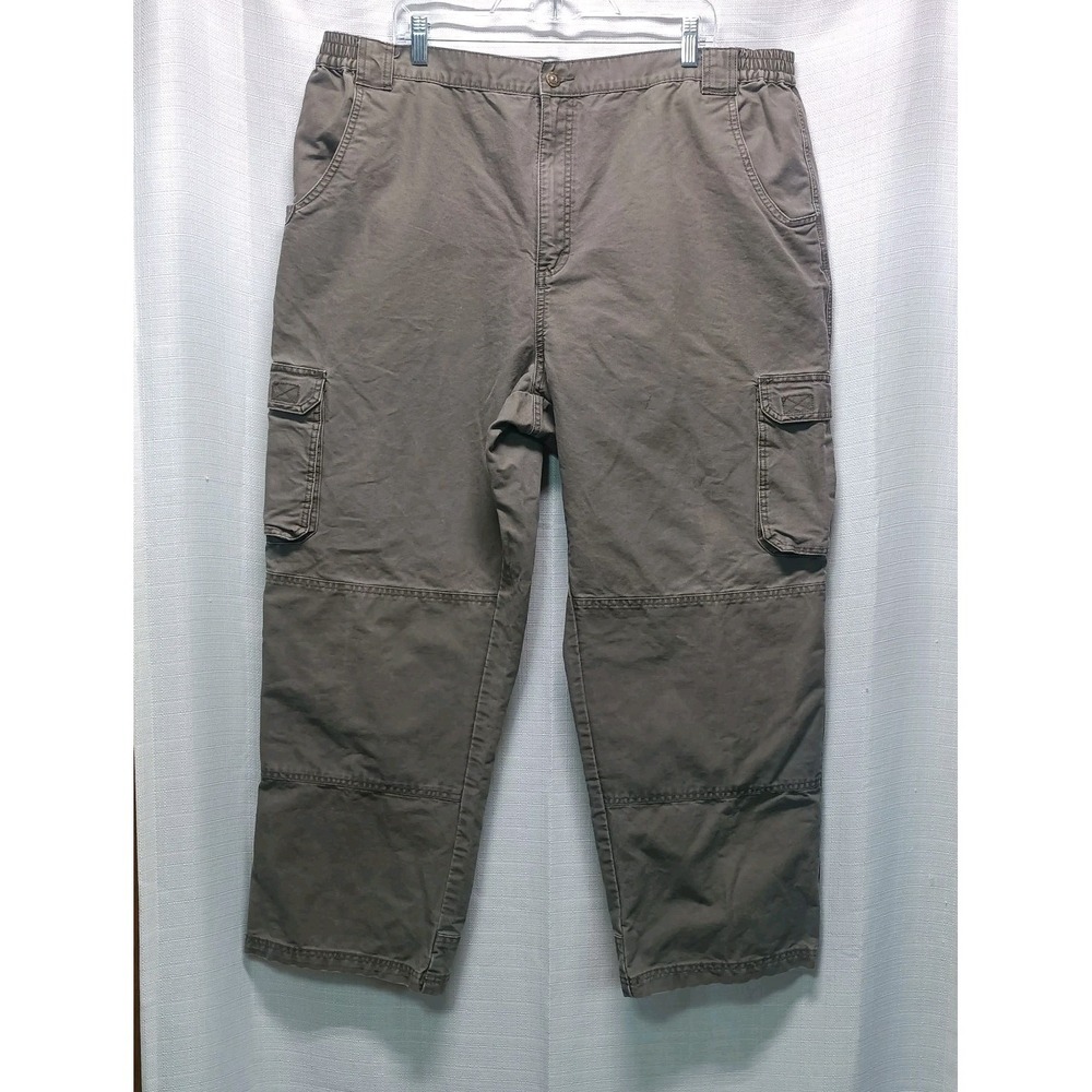 Cabelas Trail Hiker Mens 44x30 Gray‎ Straight Leg Cargo Zip Fly Gorpcore Utility
